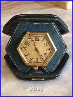 Art Deco Lemania 15 jewel Miniature Clock