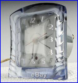Art Deco Machine Age Clear Lucite Gilbert Electric Clock Excellent Running Cond