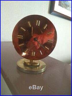 Art Deco Machine Age Copper And Bronze Eight Day Seth Thomas Clock