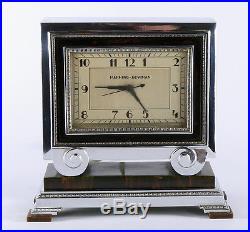 Art Deco Machine Age Huge Rare Manning Bowman Electric Clock Catalin Chromium NR