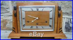 Art Deco Mahogany Mantle Clock By Garrard