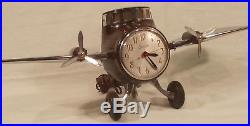 Art Deco Mastercrafters Sessions Airliner Bakelite Clock Works, Body Repaired