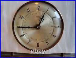Art Deco Metamec Vintage Mantel Clock Working Order Heavy