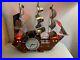 Art Deco Nautical Pirate Ship Lighted Clock By United Clock Corp Tested & Works