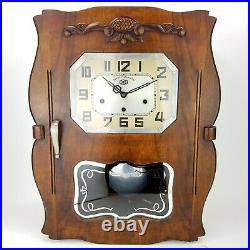 Art Deco Odo 24 Sonodo + Westminster Regulator Pendule clock Wanduhr Nussbaum