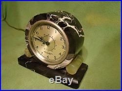 Art Deco Onyx Marble Hamilton Sangamo Synchronous Motor Clock