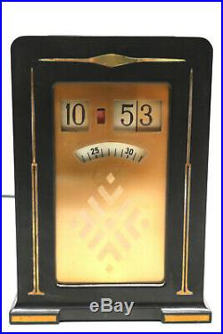 Art Deco PAUL FRANKL Telechron Clock Digitaluhr 30er Jahre sehr Rar