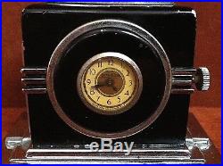 Art Deco Ronson Touch Tip Table Cigar Cigarette Clock Lighter Free Shipping