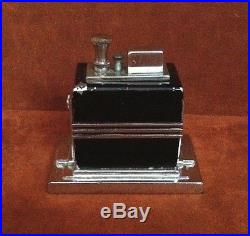 Art Deco Ronson Touch Tip Table Cigar Cigarette Clock Lighter Free Shipping