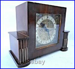 Art Deco Rotherham Platform Balance Movement Wind Up Mantle Clock Vgc Gwo
