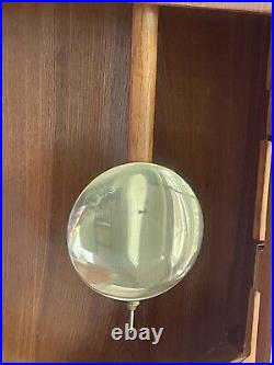 Art Deco Schoolhouse Deep Gong Chime 8 Day Wall Drop Down Working Clock with Key