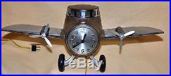 Art Deco Sessions Bakelite 1930's Airplane Clock, Original