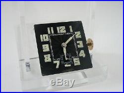 Art Deco Silver Folding Clock Watch, Birmingham 1934, SAPHO 15 Jewel