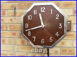 Art Deco Single Fusee, Antique Octagonal Wall Clock. In Full Working Condition