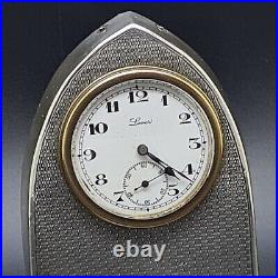 Art Deco Solid Silver Desk Clock Birmingham 1919