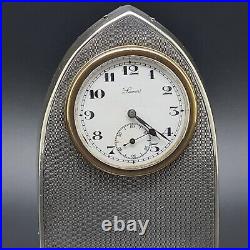 Art Deco Solid Silver Desk Clock Birmingham 1919