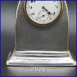 Art Deco Solid Silver Desk Clock Birmingham 1919