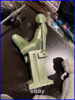 Art Deco Statues & Clock for Repair or Repurpose