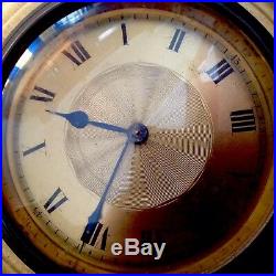 Art Deco Sunburst Wall Clock, Gilted Wood, Made In France Number 54647 Working
