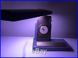 Art Deco Telechron Desk Lamp and Clock Vintage