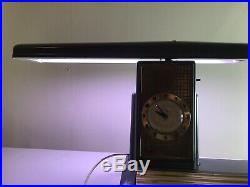 Art Deco Telechron Desk Lamp and Clock Vintage
