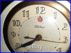 Art Deco Telechron Electric Clock, Warren Telechron, Model 3F61 Works
