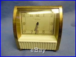 Art Deco Two Sided Faced 8 Day Alarm Clock Seth Thomas Jeweled Swiss Bakelite