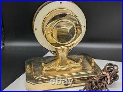 Art Deco United Clock Model 999 Electric Brass/Glass Atmos-Style Mantel Clock