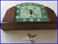 Art Deco Vintage Mantle Clock Gazelles Mirrored Blackforest Made in Canada