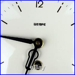 Art Deco WEMPE Wanduhr mit Schlüssel 30er bis 50er Jahre Uhr Wall Clock vintage