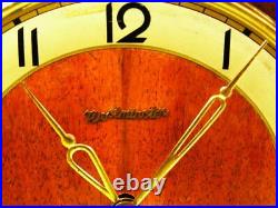 Art Deco Westminster Chiming Mantel Clock Junghans Black Forest Germany