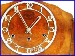 Art Deco Westminster Chiming Mantel Clock Lauffer Black Forest