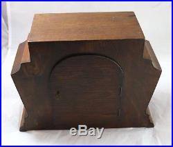 Art Deco Wooden Mantel Clock, As-Is, For Repair and Case