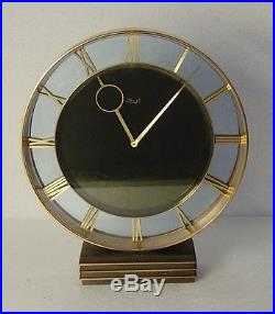 Art Deco brass and glass mantle clock Kienzle Superia