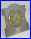 Art Deco hallmarked Sterling Silver Fronted Clock (10.5 x 9.5cm) 1924 (Working)