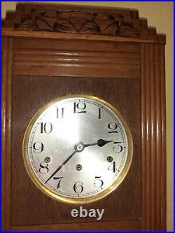 Art Deco wall clock Westminster chimes