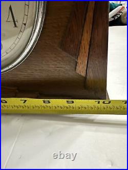 Art Deco wind up mantle clock Old Antique Wood Clock Vintage As Is