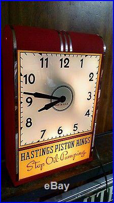 Art deco Hastings piston rings clock