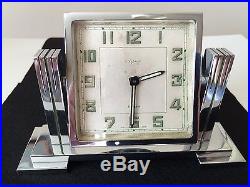 Asprey Art Deco Desk Clock 11 Jewell Swiss Movement Stunning And Rare Piece
