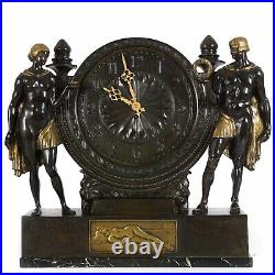 Austrian Art Deco Bronze Sculpture Clock by Anton Grath circa 1925 ex. Sothebys