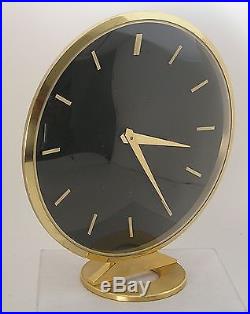 Awesome Mid-Century Modern Art Deco Large 8 Black Face Lecoultre Clock Cal. 222