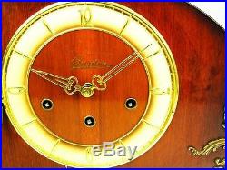 Beautiful Art Deco Bariton Westminster Chiming Mantel Clock With Pendulum