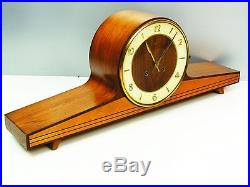 Beautiful Art Deco Junghans Chiming Mantel Clock With Balance Wheel