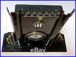 Beautiful Art Deco Smith Sectric Smiths Art Deco Castle Turret Metal Clock