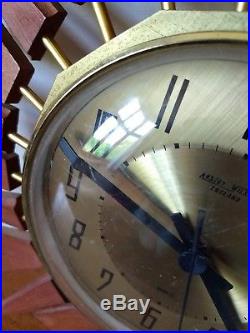 BEAUTIFUL large Anstey and Wilson sunburst starburst clock, art deco style
