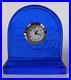 Baccarat Crystal Cobalt Blue Art Deco Nouveau Labatt Beer Basket Abundance Clock