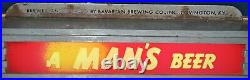 Bavarians Old Style Lighted Countertop Sign withClock in Art Deco Style Case-NICE