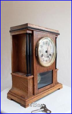 Beautiful Antique Junghans Art Deco Empire Table Mantle Clock