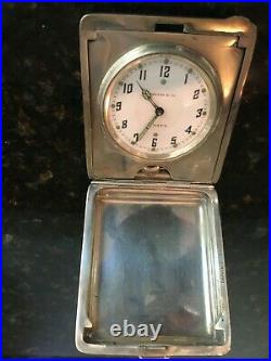 Beautiful Antique Tiffany & Co. Sterling Silver 8 Day Travel Clock Works, MB148