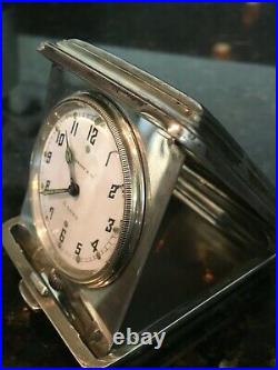 Beautiful Antique Tiffany & Co. Sterling Silver 8 Day Travel Clock Works, MB148